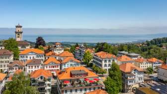 Linde mit Dorf und S