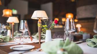 Gedeckter Tisch im Landgasthof Mühle