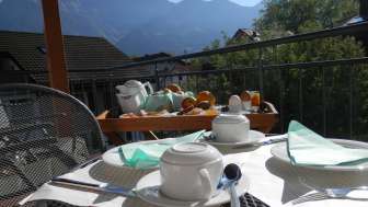 Frühstück auf dem Ba