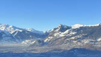 Blick auf das Rheintal vom Hotel Kulm