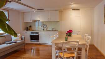 Küche und Wohnraum Ferienwohnung Mittagsspitze