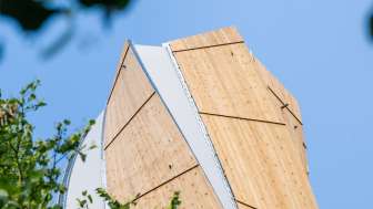 Holzkonstruktion des Turms auf Dux