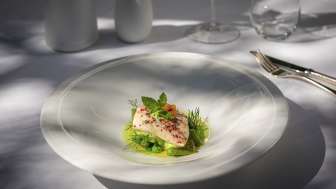 Fischgericht im Restaurant des Park Hotel Sonnenhof
