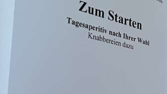 Textilland-Genuss-Menü Menükarte
