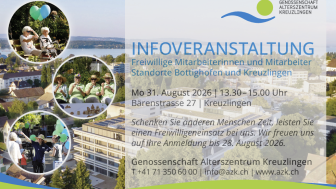 Infoveranstaltungen für Freiwillige Mitarbeitende