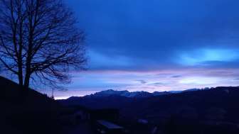 Aussicht beim Eindunkeln