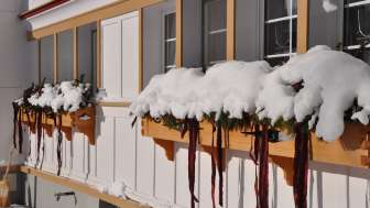 Hausfassade Winter