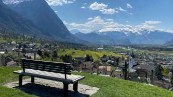 Triesen - Blick ins Tal von St. Mamerta aus