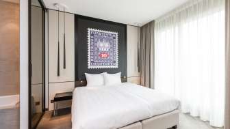 Modern eingerichtetes Doppelzimmer im b_smart hotel in Bendern