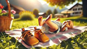 Handgemachte Babyschuhe aus Leder