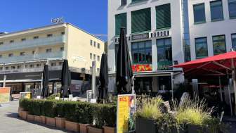 Aussenaufnahme der Brasserie Burg im Vaduzer Städtle